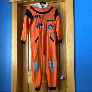 Orange Astronaut Kids One Piece Pajamas